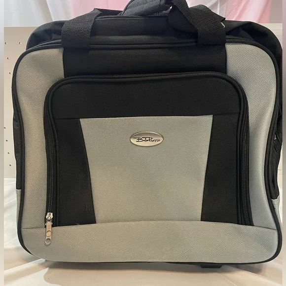 Bella Russo 16”Gray & Black Carry On Rolling Travel Bag Laptop