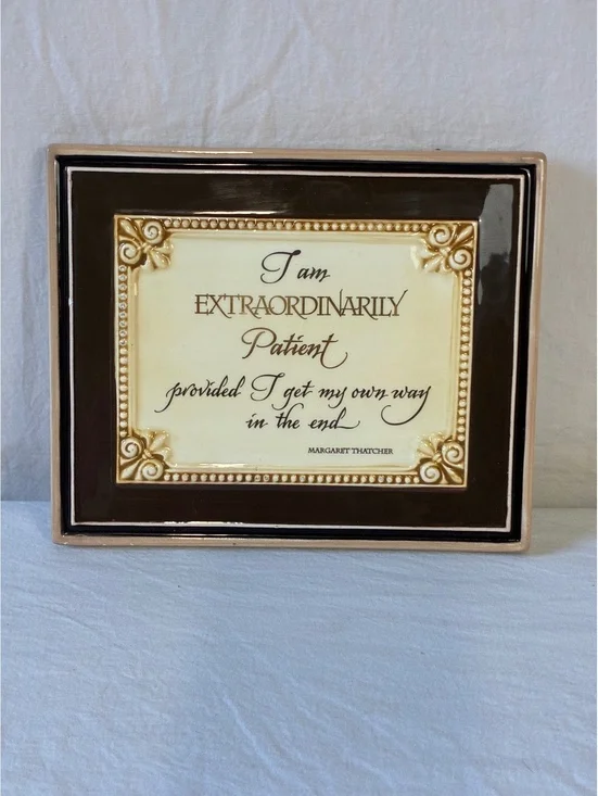 Grasslands Road Ceramic Wall Plaque with Margaret Thatcher Quote