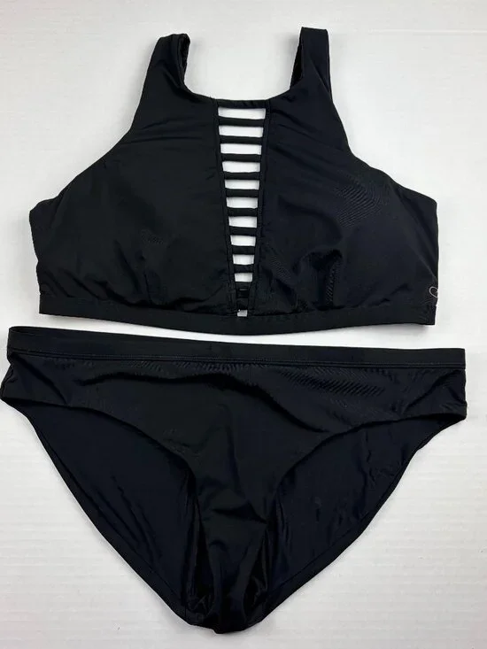 Calia Two Piece Black Bikini Size XL Beach Summer Sexy