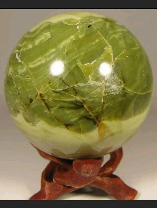 BIG 2.5-inch Indian Serpentine Statement Piece Sphere|High Grade Crystal Art NEW
