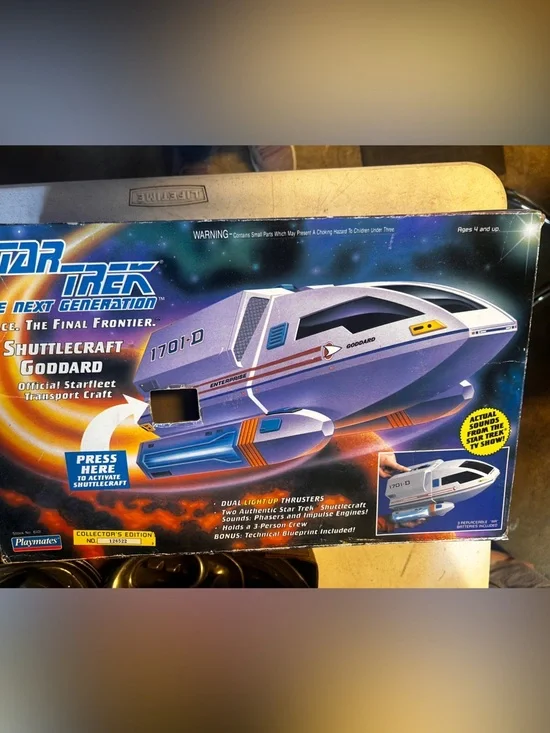 Working 1992 Playmates Star Trek: The Next Generation Shuttlecraft .#126522