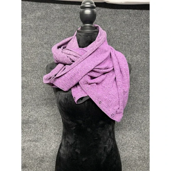 Lululemon Vinyasa Scarf Wrap Infinity Convertible Snap Purple Stripe 60