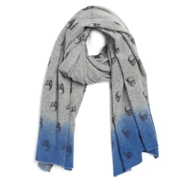Skull Cashmere Triston Skull Print Cashmere Scarf