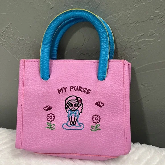 Child’s Pink Blue Kids Handbag Purse Toddler girls toy‎ dress up