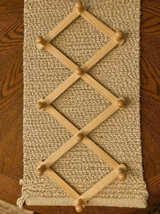 Solid Wood Accordion Rack, Natural