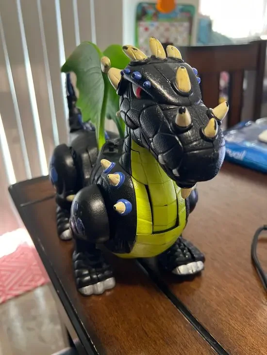 Imaginext Dragon Black Mattel 2007 Walking Roaring Flapping 12