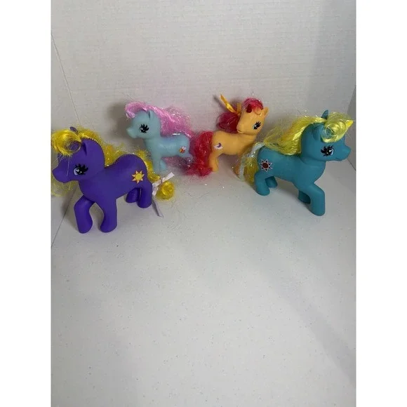 My‎ Little Pony G4 Lot Unicorn & Ponies Pink Tinsel Hair