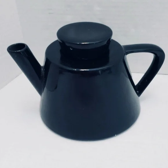 IKEA Black Teapot Sweden Modern Style  Century Classic Ceramic