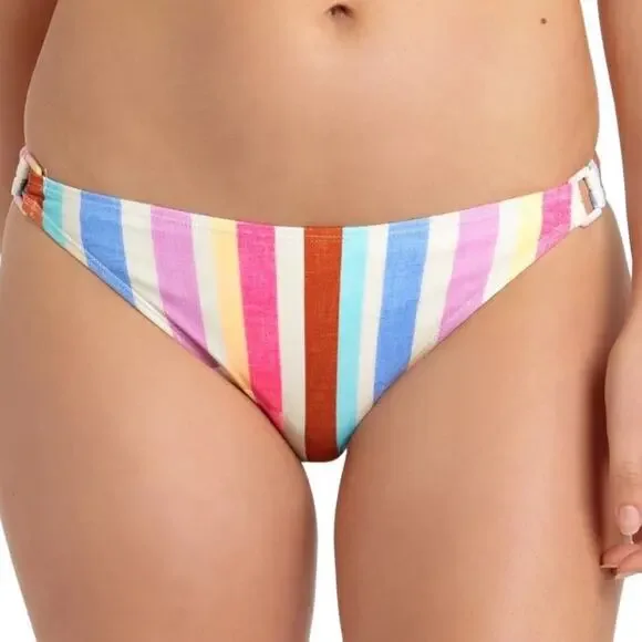 California Waves Stripe Hipster bikini swim bottom