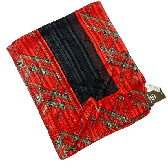 Giani Bernini Black Red All‎ Wrapped Up Holiday Oblong Scarf New