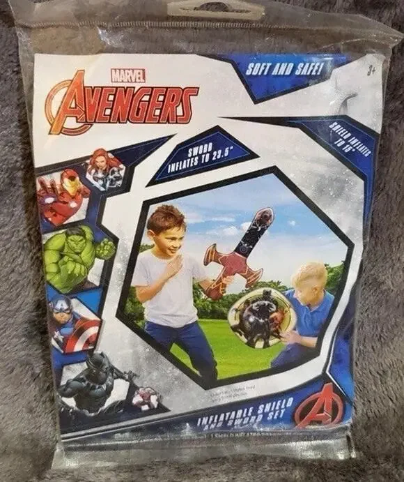Marvel Avengers Swimming Pool Inflatable Sword and Shield - NEW Superhero Toys