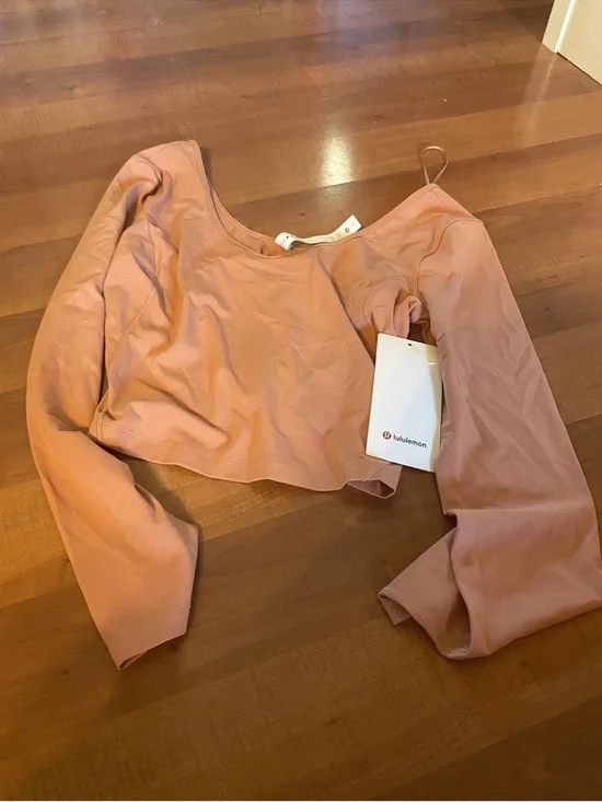 Lululemon Align Long Sleeve NWT Pink Savannah Size 8 Crop