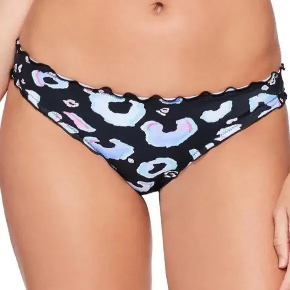 Salt+Cove Leopard Multi ruffles bikini swim bottom