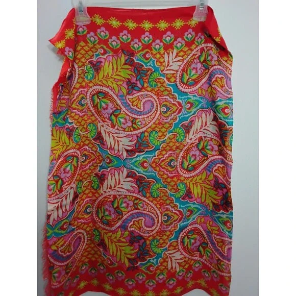 Large Orange retangle  scarf 80