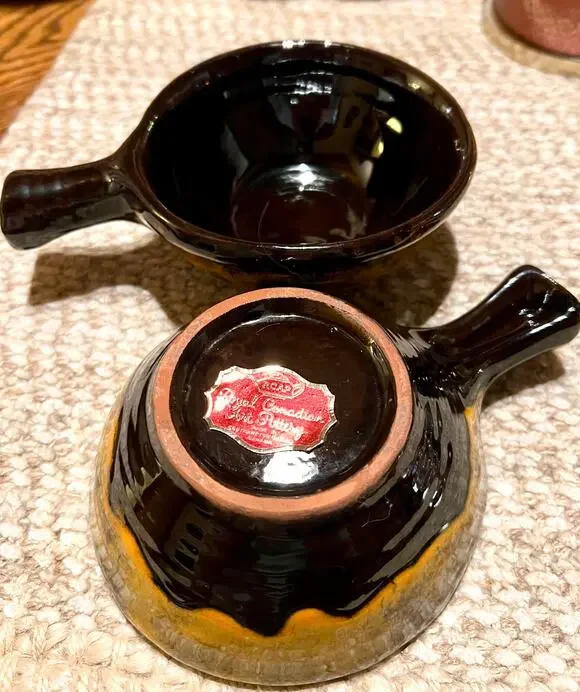 Royal Canadian Art Pottery Soup Bowl Set