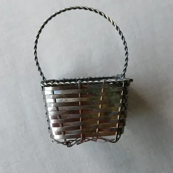 Tiny Vintage Metal Basket 2