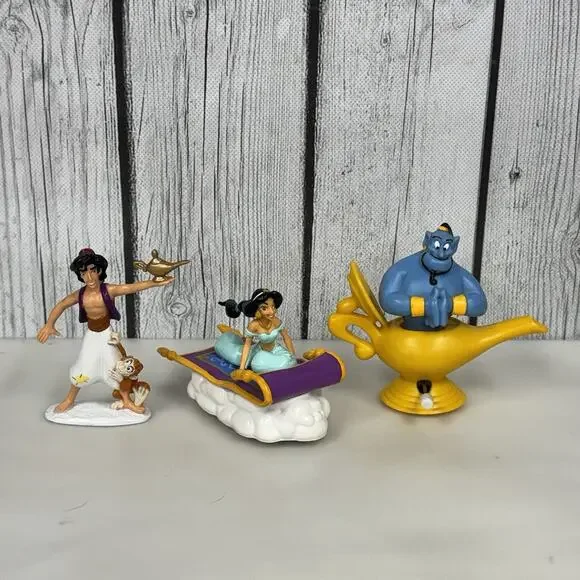 Vintage Disney's Aladdin Jasmine Magic Carpet, Aladdin, Genie Magic Lamp - Read
