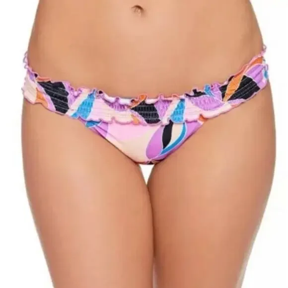 Salt+Cove multi color smocked bikini swim bottom