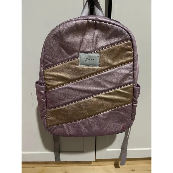 State Kids Kane Backpack Metalic‎ Pink And Gold