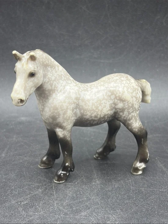 Breyer Stablemate Dapple Gray Draft Horse Stallion Equestrian Figure Western Toy