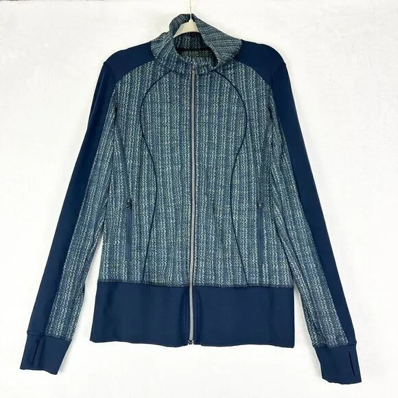 Lululemon Nice Asana Jacket Size 10 Ziggy Wee August Inkwell Luon Athletic