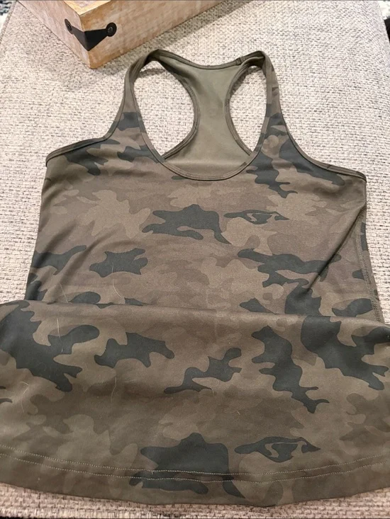lululemon athletica Olive Camo Racerback Tank