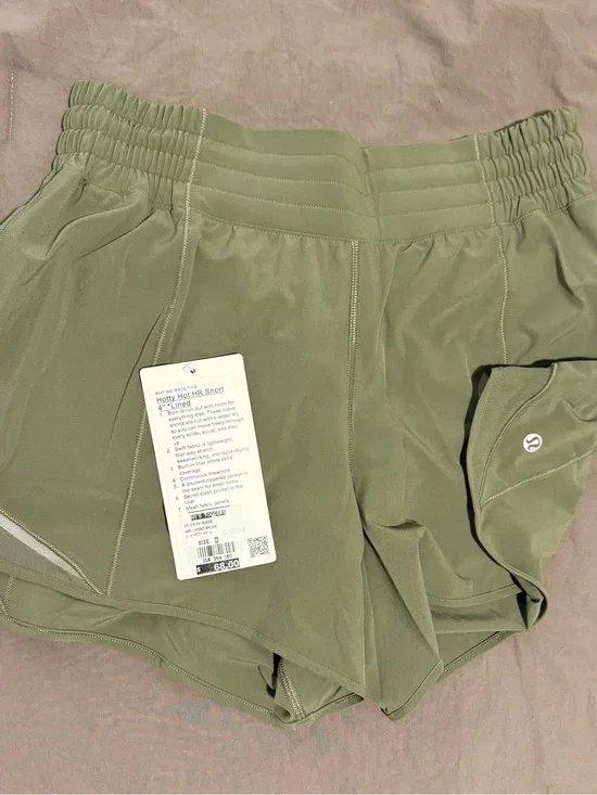 lululemon athletica Hotty Hot High-Rise Shorts in Olive Green