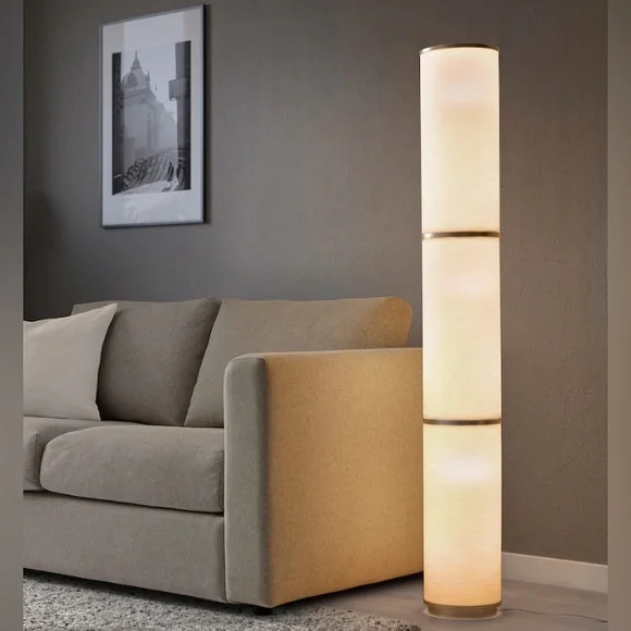 NWT Floor lamp, white, 54 