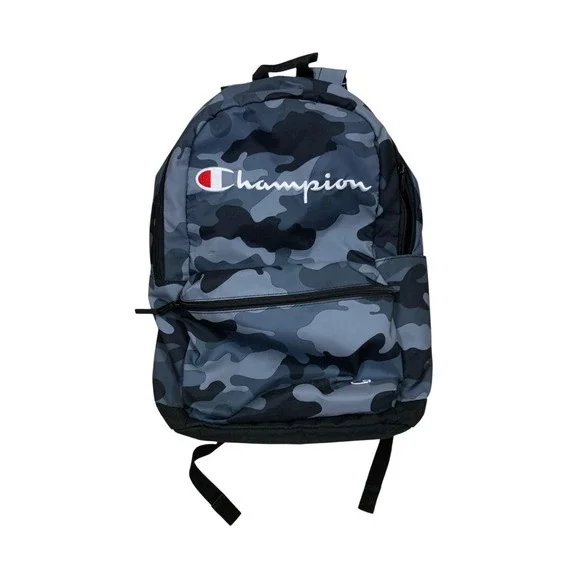 Champion Gray Black Camo Backpack Large School Travel Laptop Book Bag