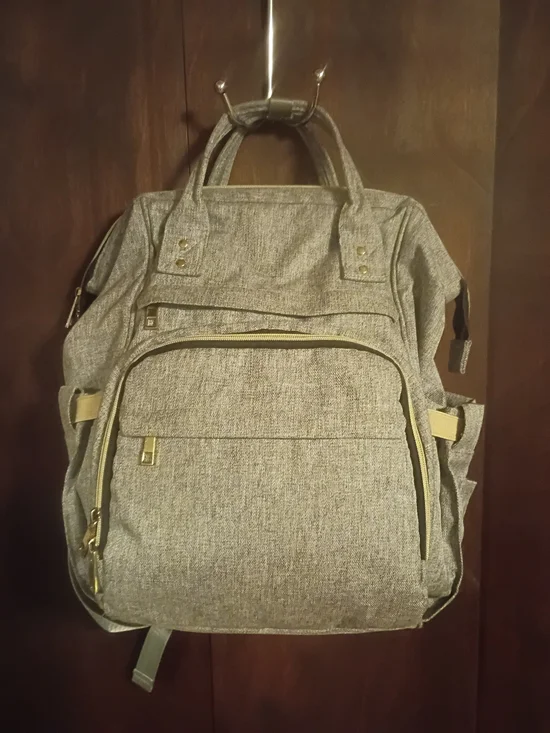 Grey Diaper Bag Backpack