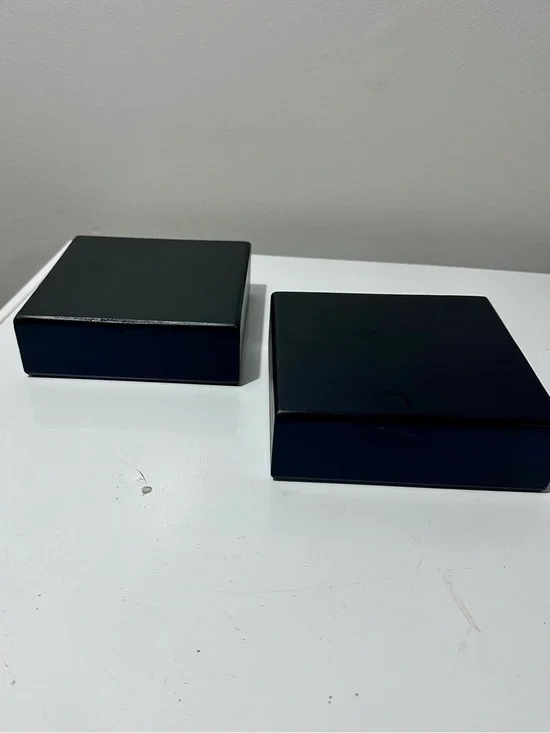 Classic Black 6”x6” Square Floating Shelf’s - Set of 2