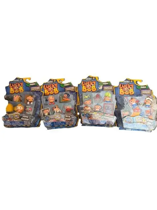 Lucky Bob 5 Figures Assortment Series 1 / Lot Of 4 - Gym Street Home Supermarket