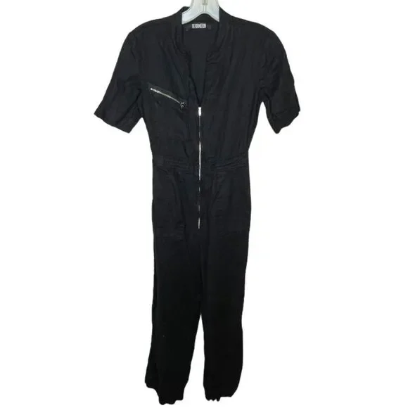 Reformation Black Linen Jumpsuit‎