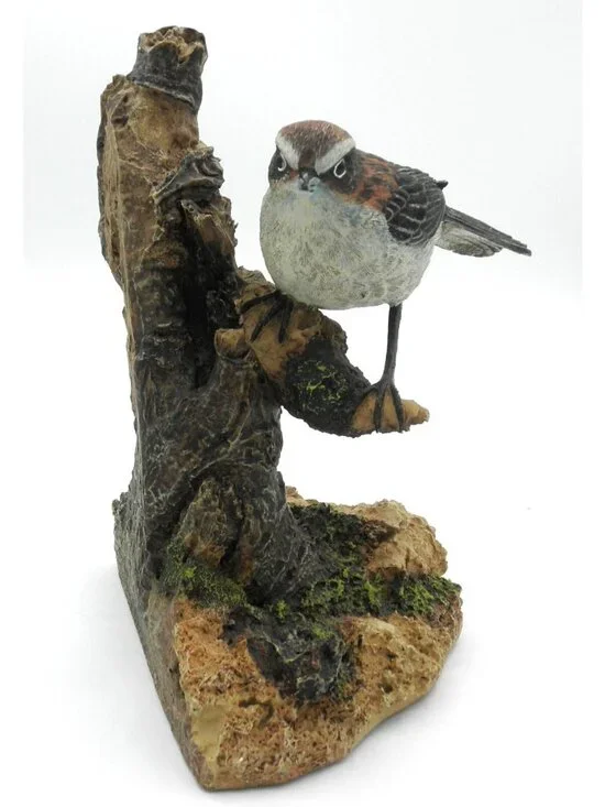 Vintage Sparrow Bookend Resin Bird on Tree 2002 Heavy Well Made Replacement