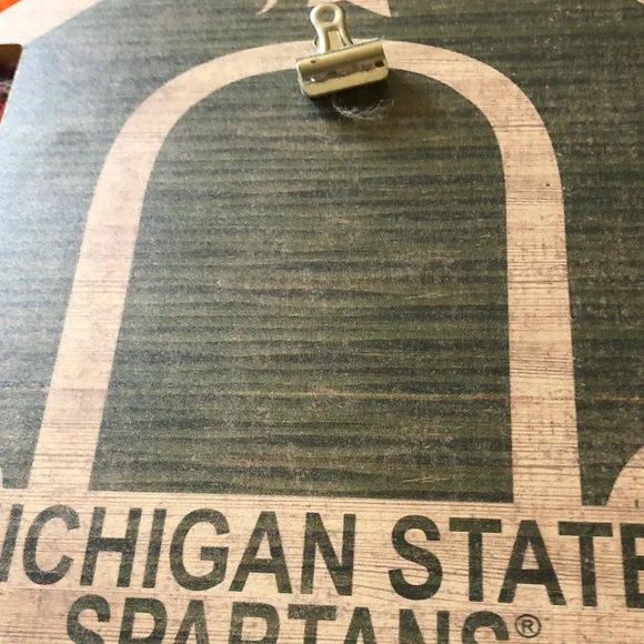 Michigan State Spartans Wood Sign - Green and Natural