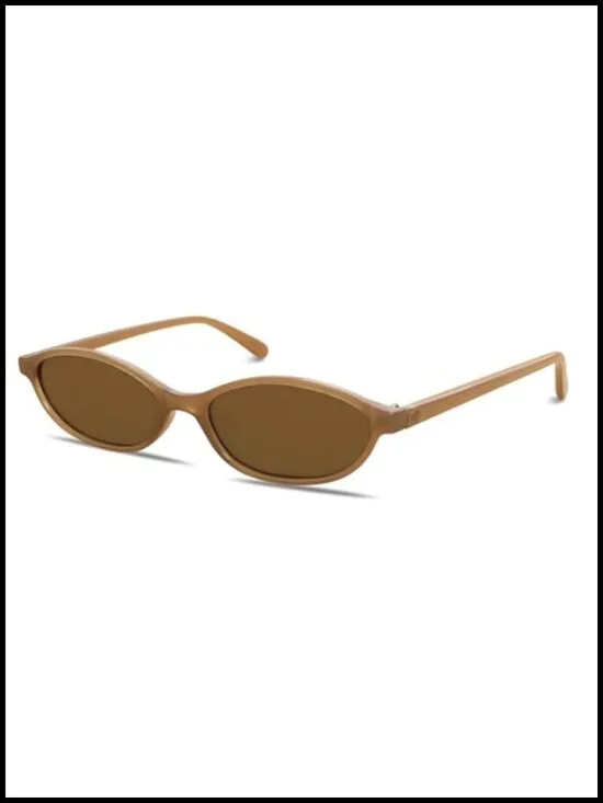 Retro Oval Sunglasses Cat Eye Slimline Lightweight Plastic UV Protection
