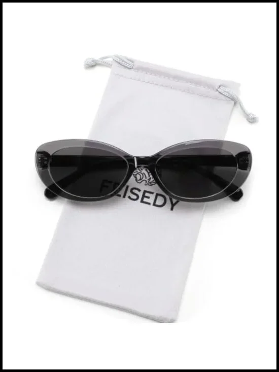 Retro Oval Cat Eye Sunglasses for Women UV400 Lightweight Plastic Frame