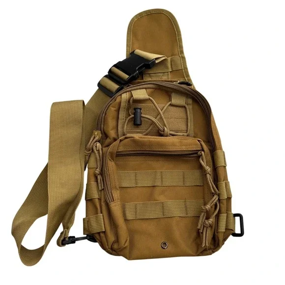 Fami Tactical‎ Sling Bag Travel Everyday Compact Design Canvas Adjustable Strap