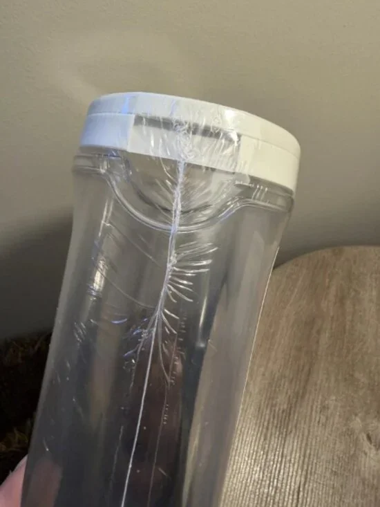 Dry 005.781.81 food jar with lid, clear/white, 44 oz/2 pack
