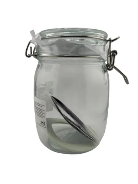 KORKEN 902.279.85 Jar with lid, clear glass, 34 oz/3 pack