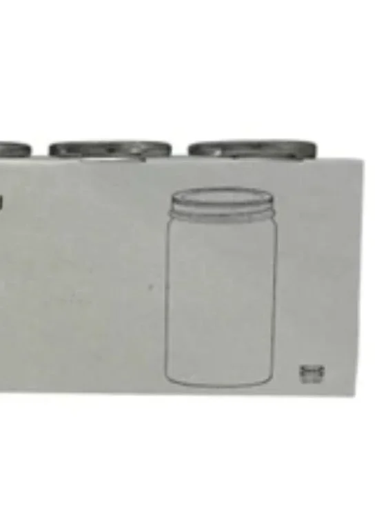 CITRONHAJ 705.783.47 Spice jar, clear glass/stainless steel, 12 oz/4 pack