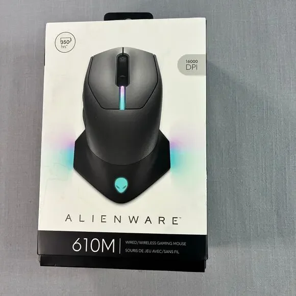 Factory Sealed Alienware AW610M Wireless Wired Gaming Mouse RGB 16000 DPI