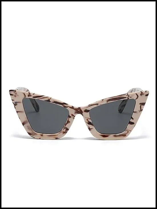 Retro Cat Eye Sunglasses Polarized UV Protection Metal Frame