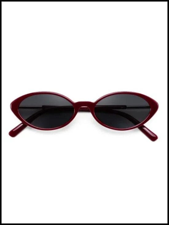 Retro Oval Cat Eye Sunglasses UV400 Protection Lightweight Non-Polarized