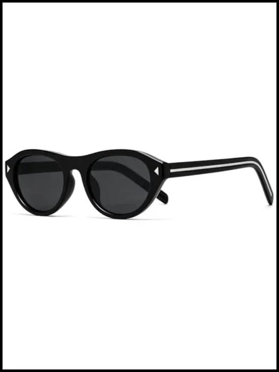 Retro Oval Cat-eye Sunglasses UV400 Protection Non-Polarized Plastic Frame