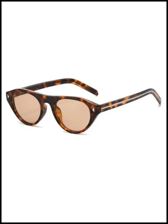Retro Oval Cat Eye Sunglasses Lightweight Frame UV Protection