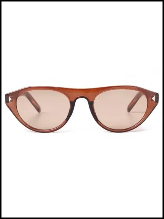 Retro Oval Sunglasses UV400 Protection Trendy Narrow Shades Cateye