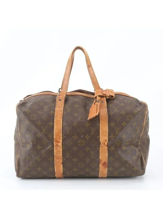 Louis Vuitton Monogram Sac Suple 45 Leather Boston Bag Tote