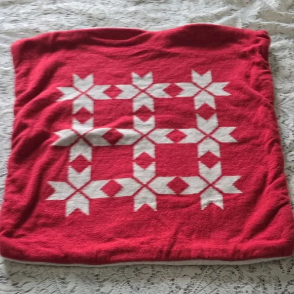 Red and White Women's Sweater