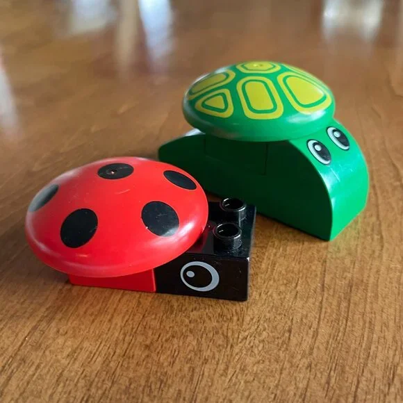 Duplo ladybug and turtle